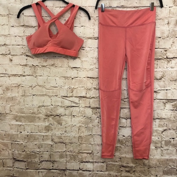 Pants & Jumpsuits | Active Two Piece Set Sports Bra And High Leggings ...